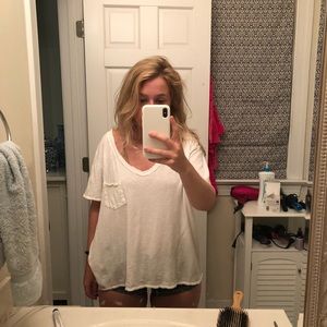 White free people teeshirt